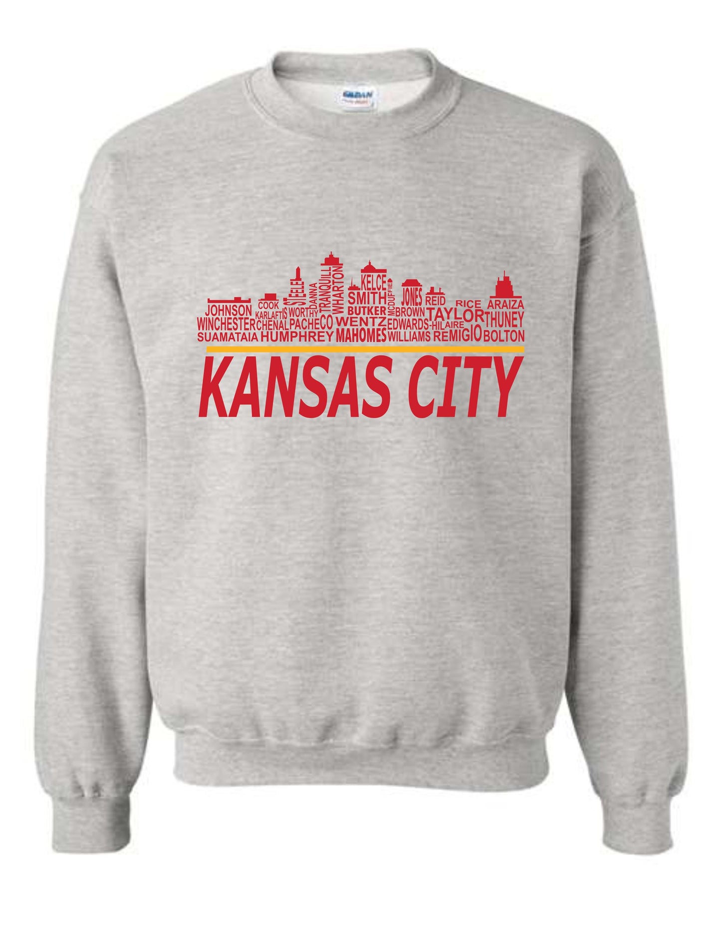 Kansas City Skyline Football Crewneck