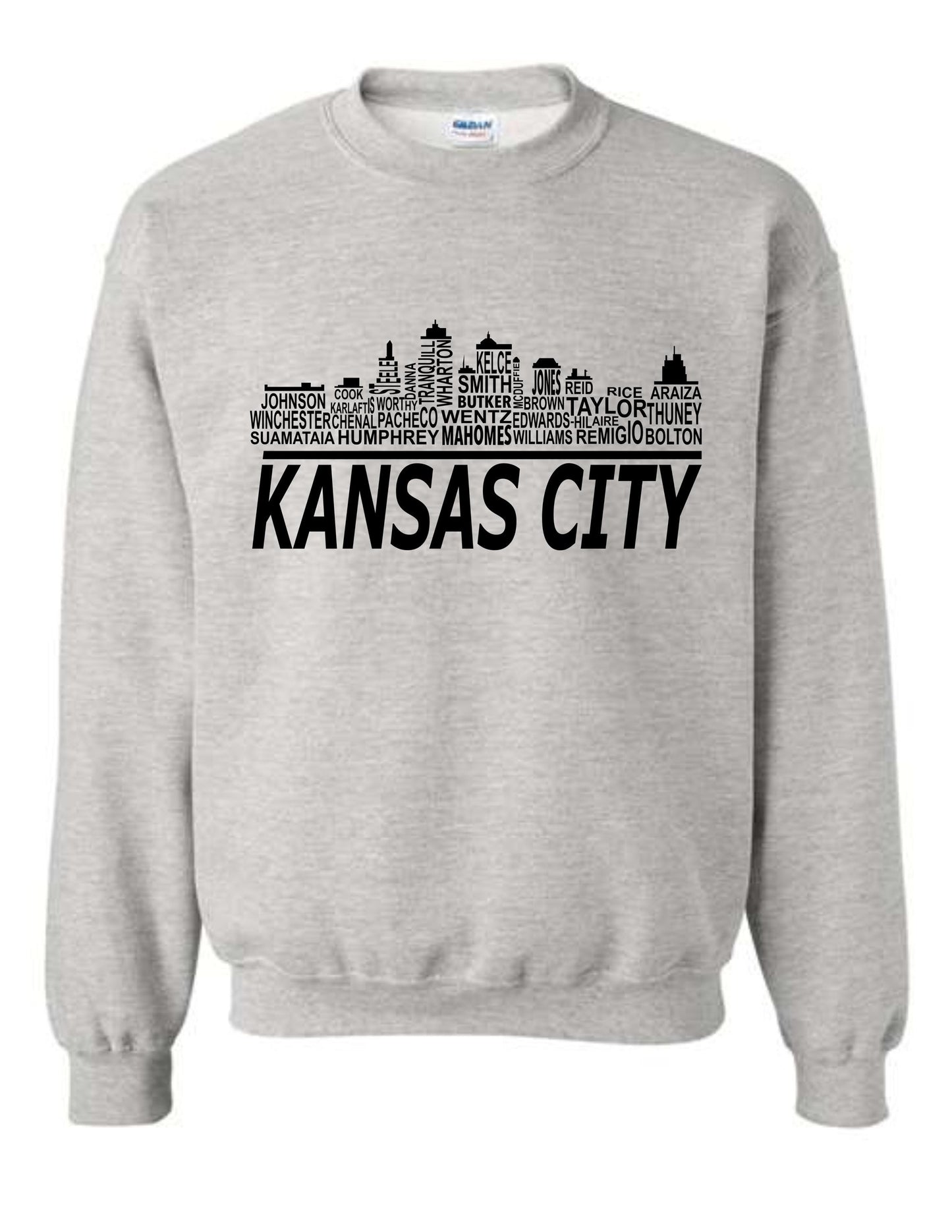 Kansas City Skyline Football Crewneck