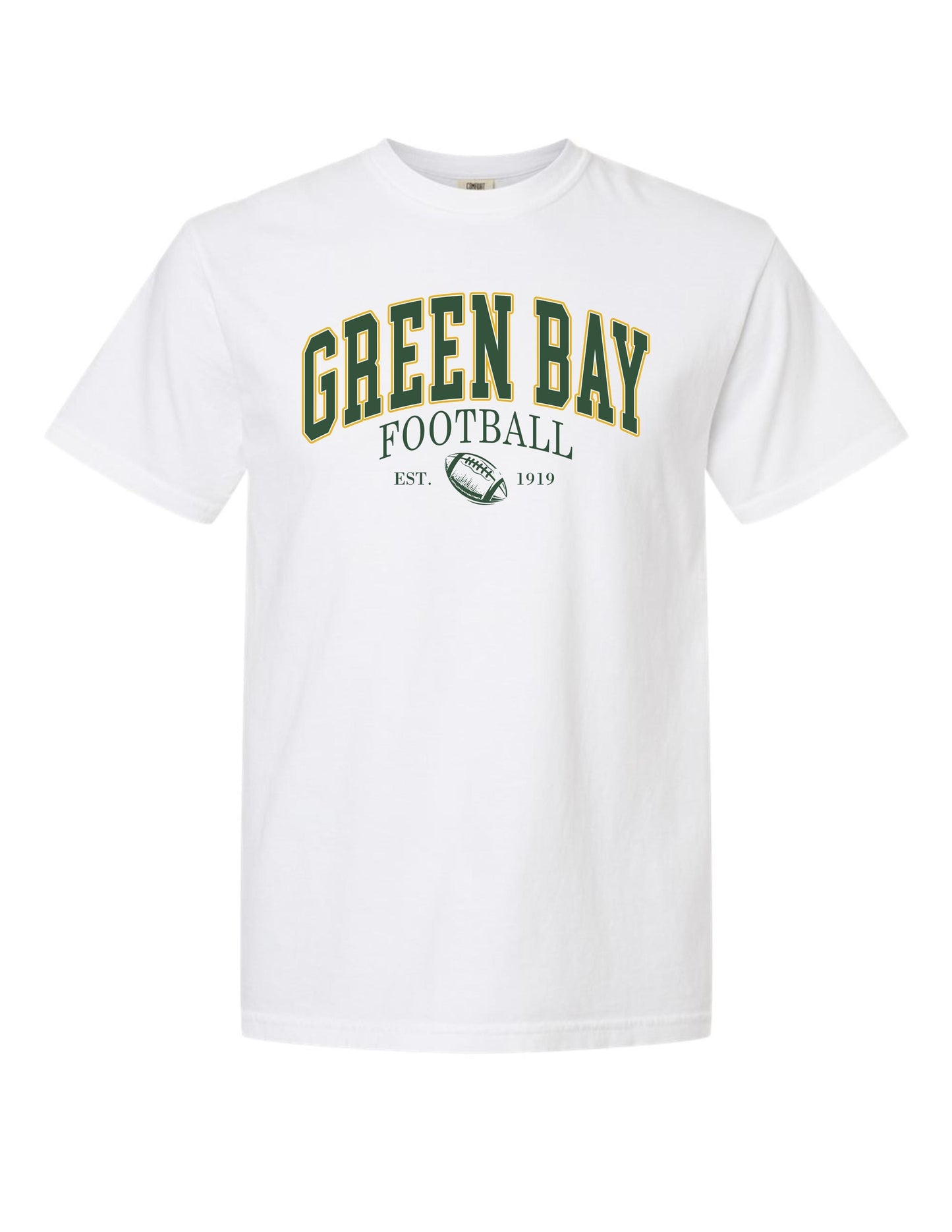 Green Bay Football est 1919 Comfort Colors Tshirt