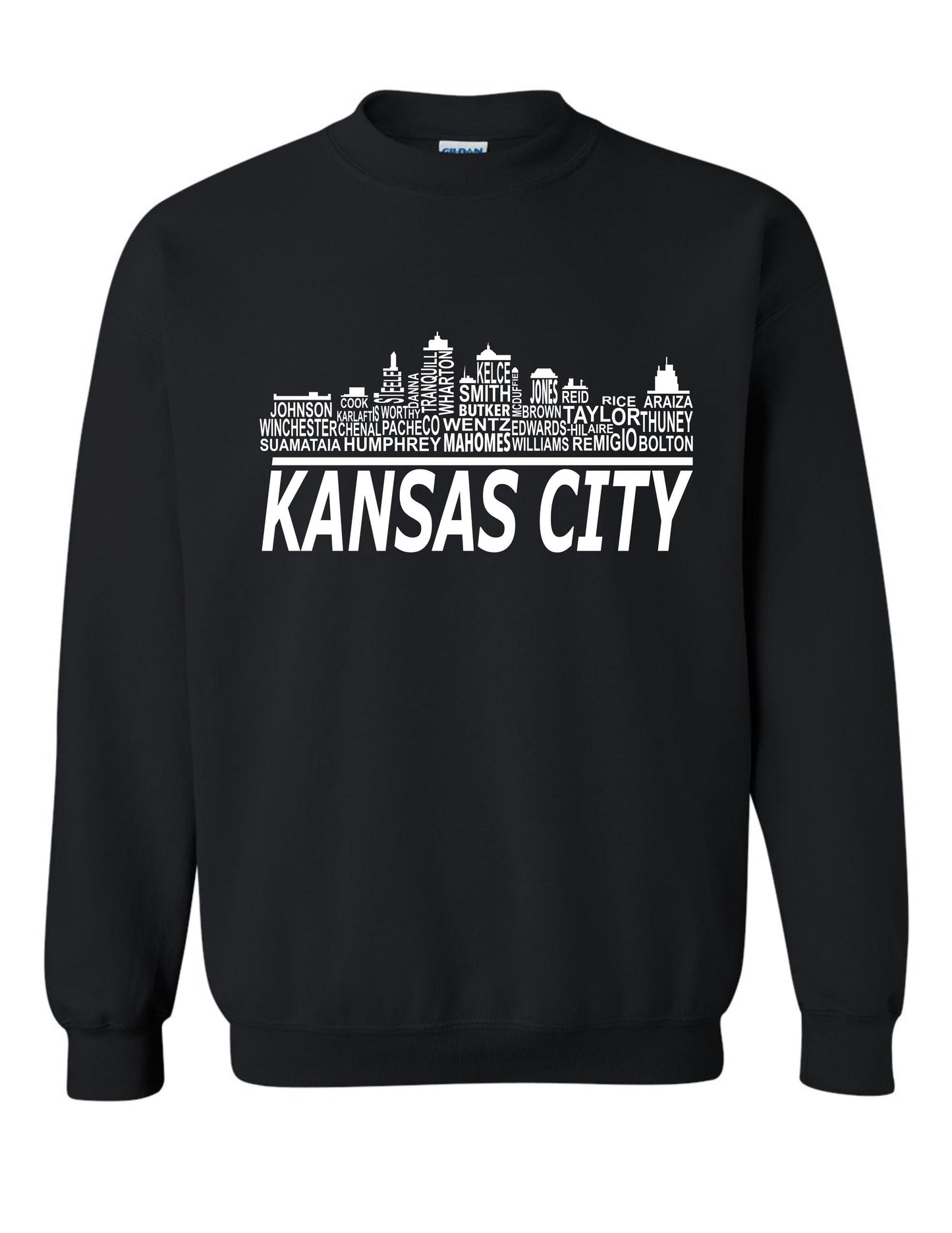 Kansas City Skyline Football Crewneck