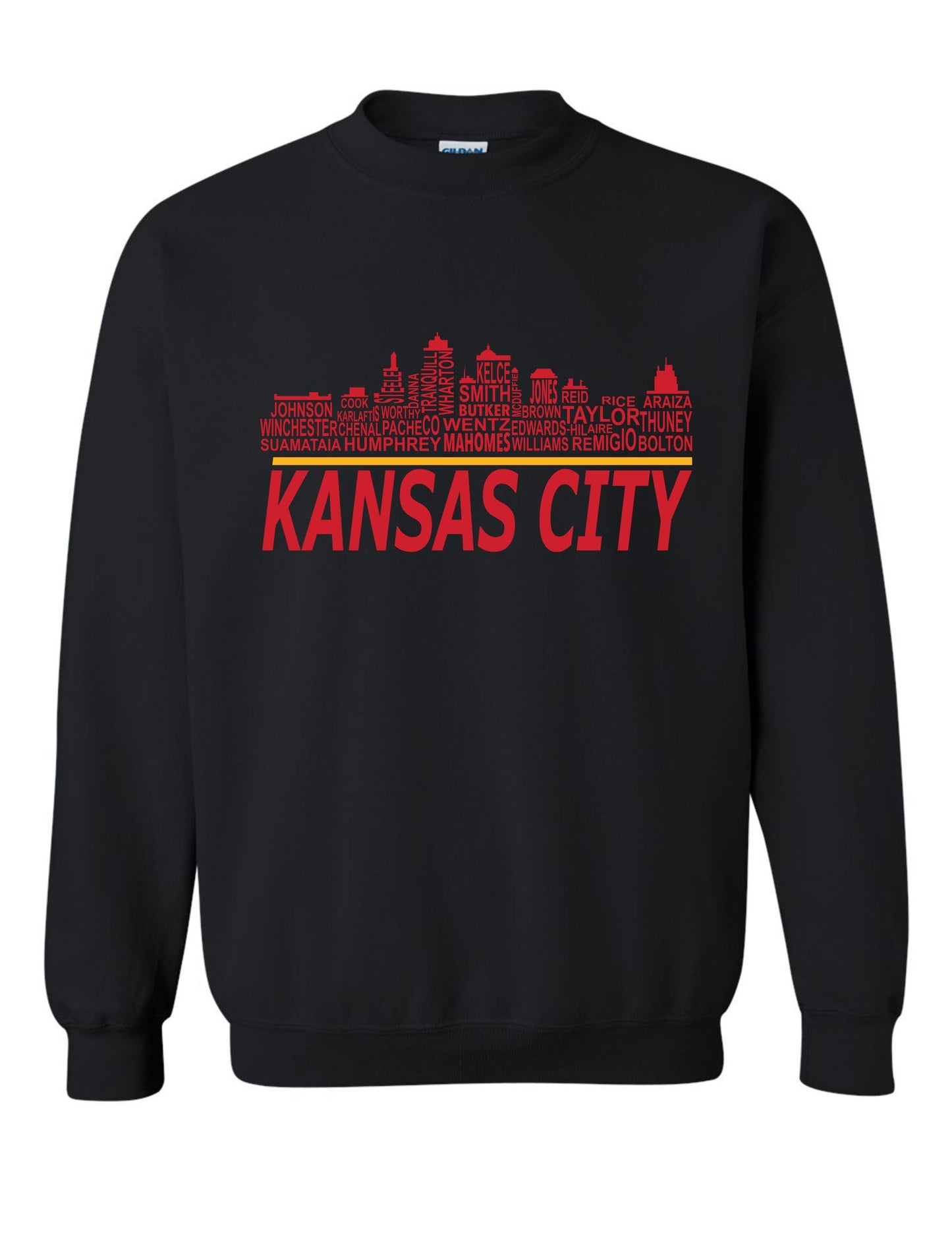 Kansas City Skyline Football Crewneck