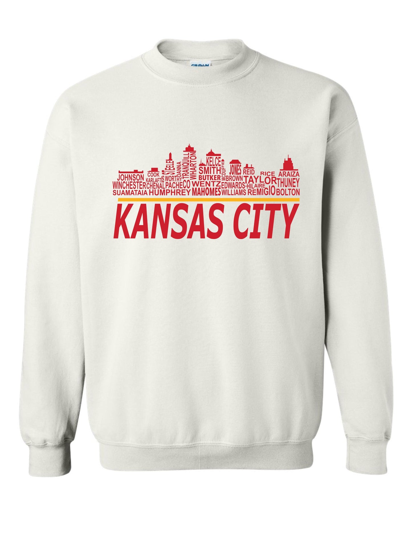 Kansas City Skyline Football Crewneck