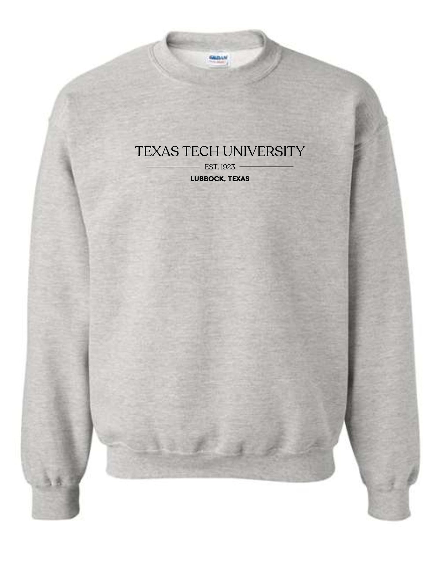 Texas Tech University est 1923 Crewneck