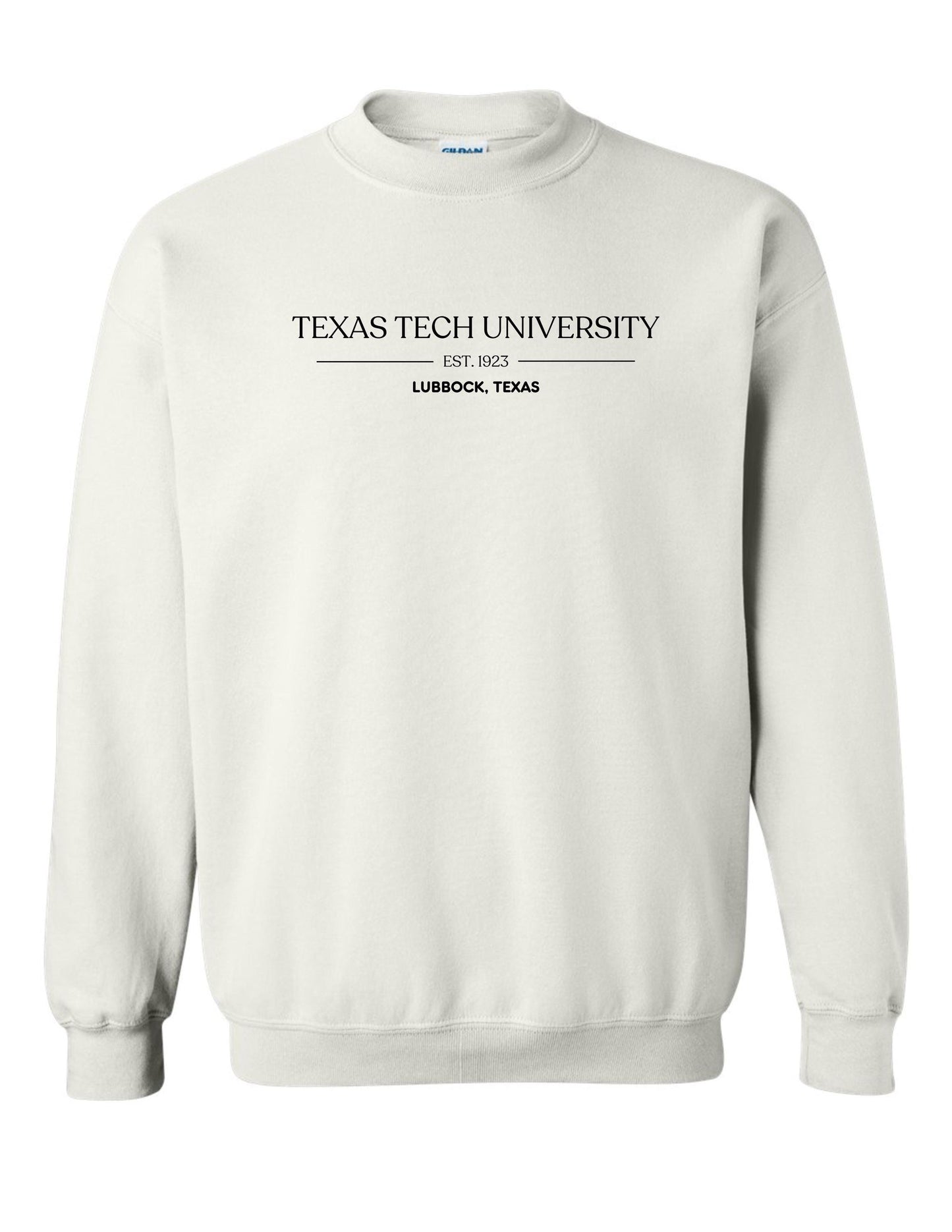Texas Tech University est 1923 Crewneck