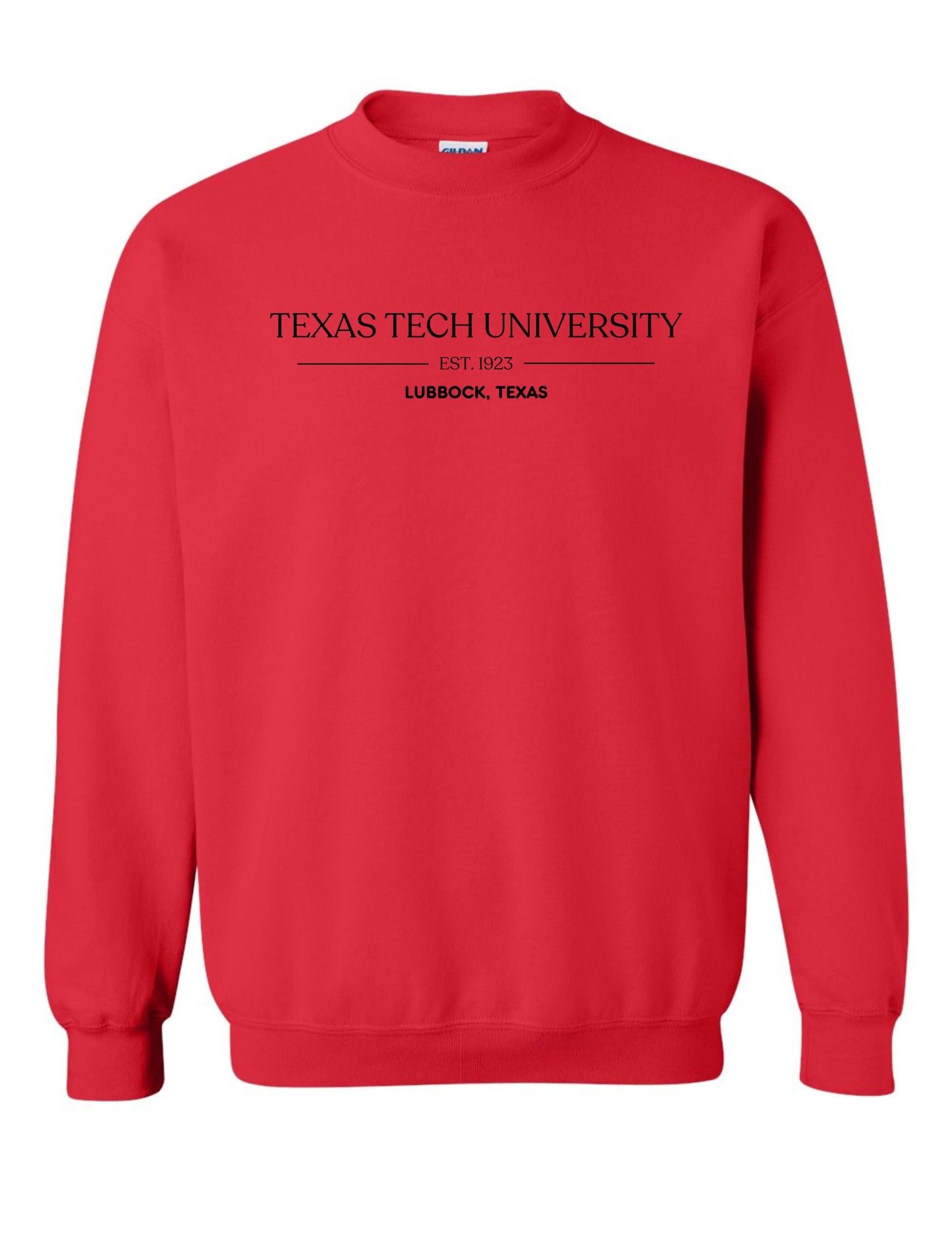 Texas Tech University est 1923 Crewneck