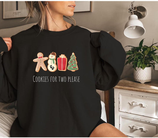 Cookies for two please Christmas Crewneck