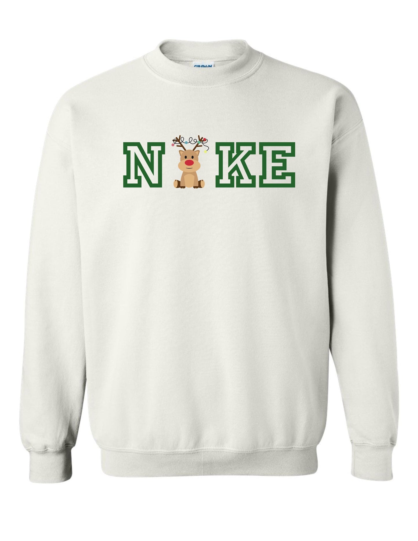 Christmas Green Rudolph Crewneck