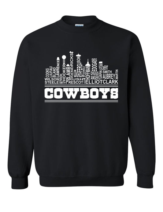 Dallas Skyline Football Crewneck