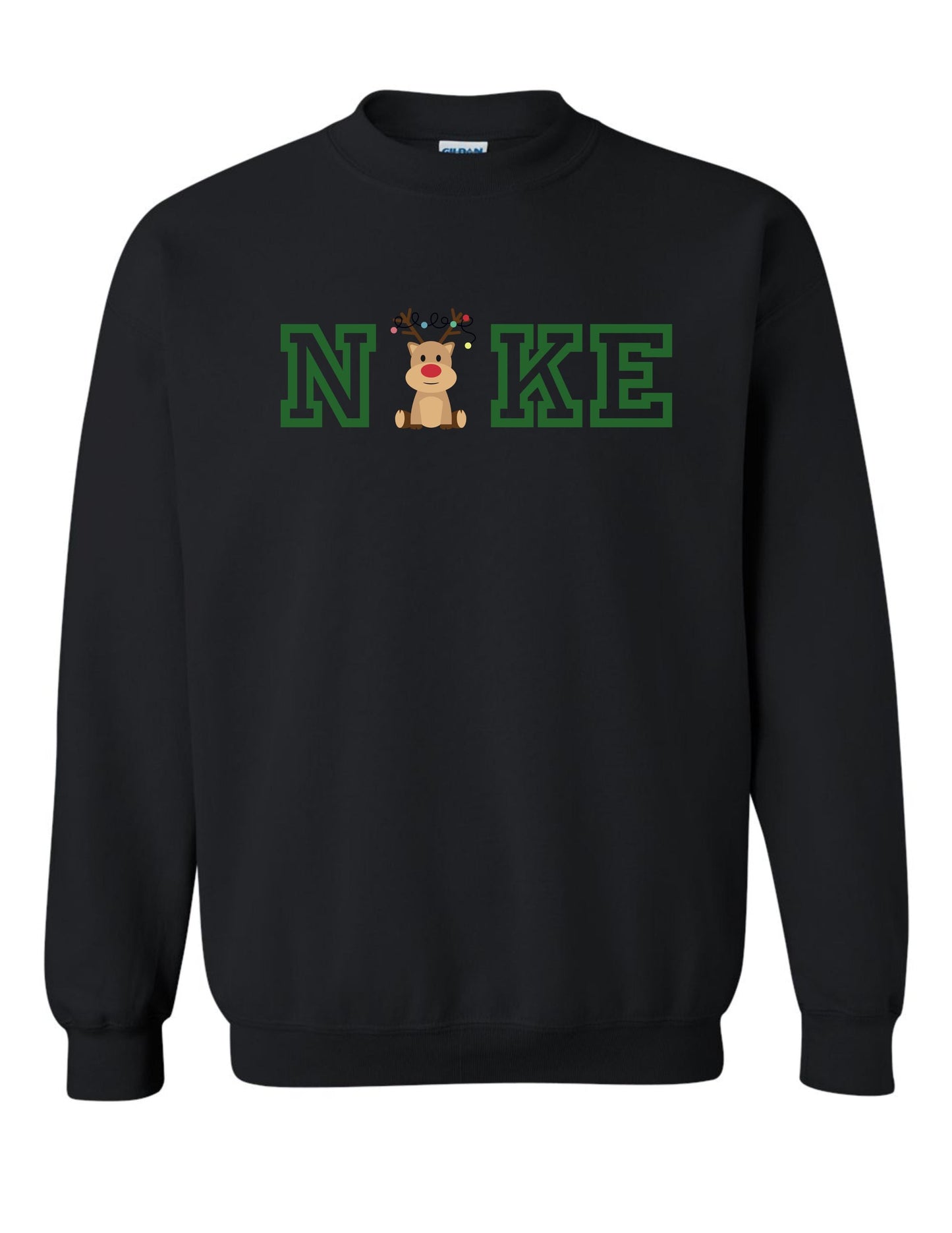Christmas Green Rudolph Crewneck