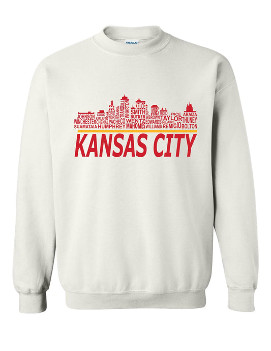 Kansas City Skyline Football Crewneck