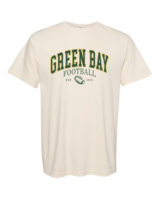 Green Bay Football est 1919 Comfort Colors Tshirt