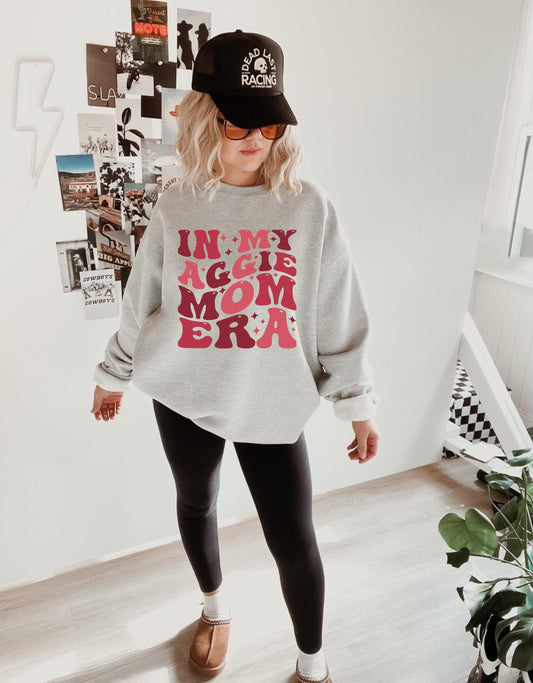 In my Aggie Mom Era Crewneck