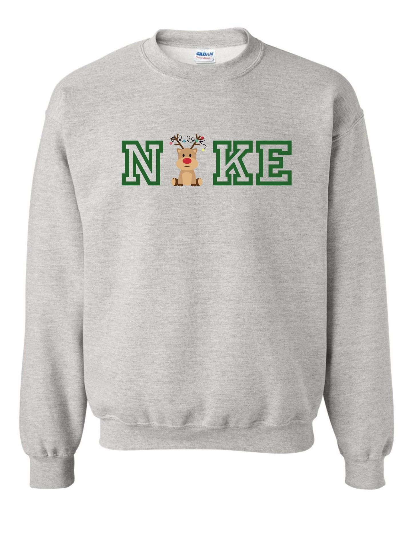 Christmas Green Rudolph Crewneck