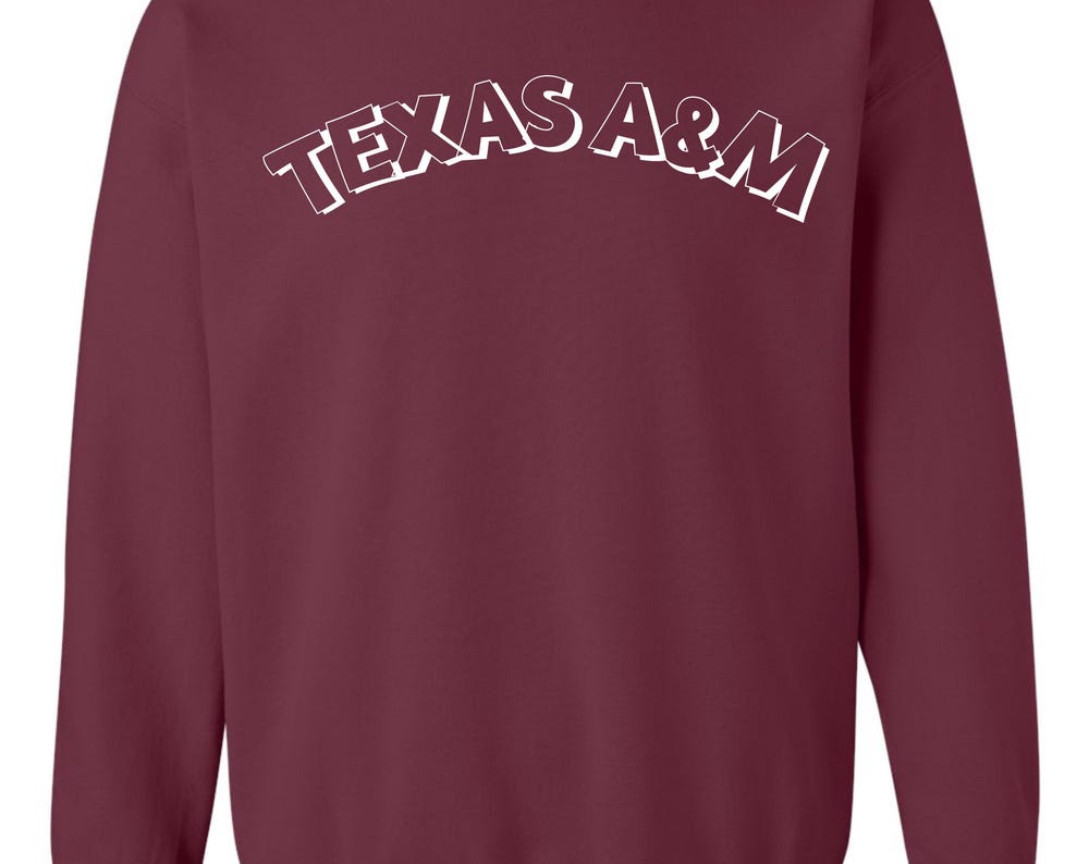 A&M Aggies Outline Crewneck