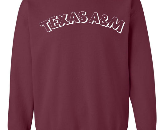 A&M Aggies Outline Crewneck
